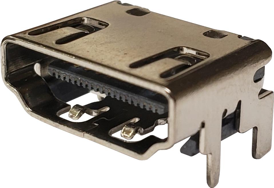 ADAM TECH-HDMI21-S-RA-SMT-TR Steckverbinder für Audio und Video HDMI SKT 19 POS 0.5mm Pitch Solder RA SMD