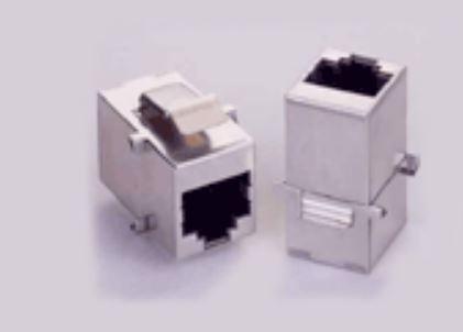 CONEC Elektronische Bauelemente GmbH-33TS3101S-88N Connector Telephone and Telecom Conn Modular Coupler F/F 8/8 POS ST Panel Mount 1/1 Port Tray