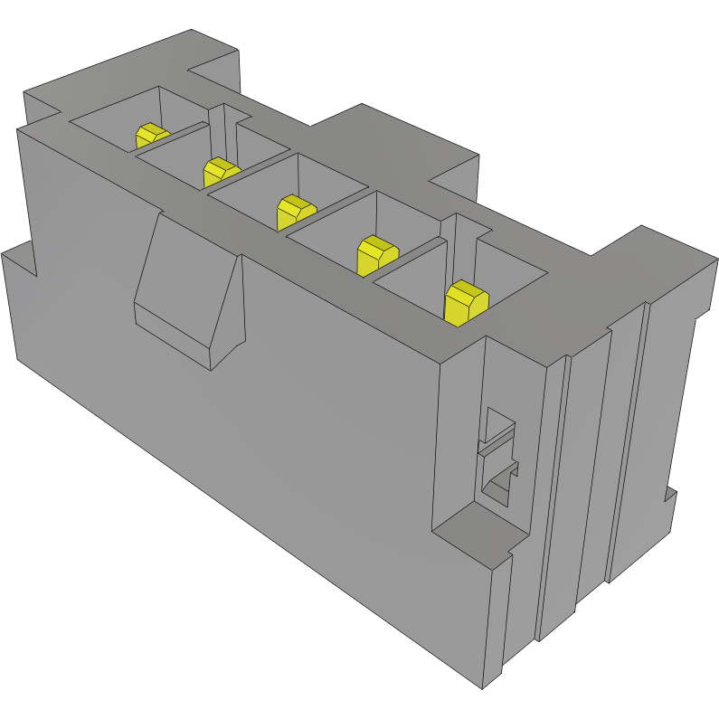 Samtec-IPL1-105-01-L-S-RE1-K Steckverbinderleisten und Leiterplattenbuchsen Conn Wire to Board HDR 5 POS 2.54mm Solder RA Side Entry Thru-Hole Mini Mate® Tube