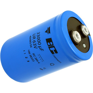 Vishay-MAL210679153E3 Kondensator, Aluminium Cap Aluminum Lytic 15000uF 100V -10% to 30% (65 X 105mm) Stud Mount Screw 0.01 Ohm 17.6A 20000h 85°C Bulk