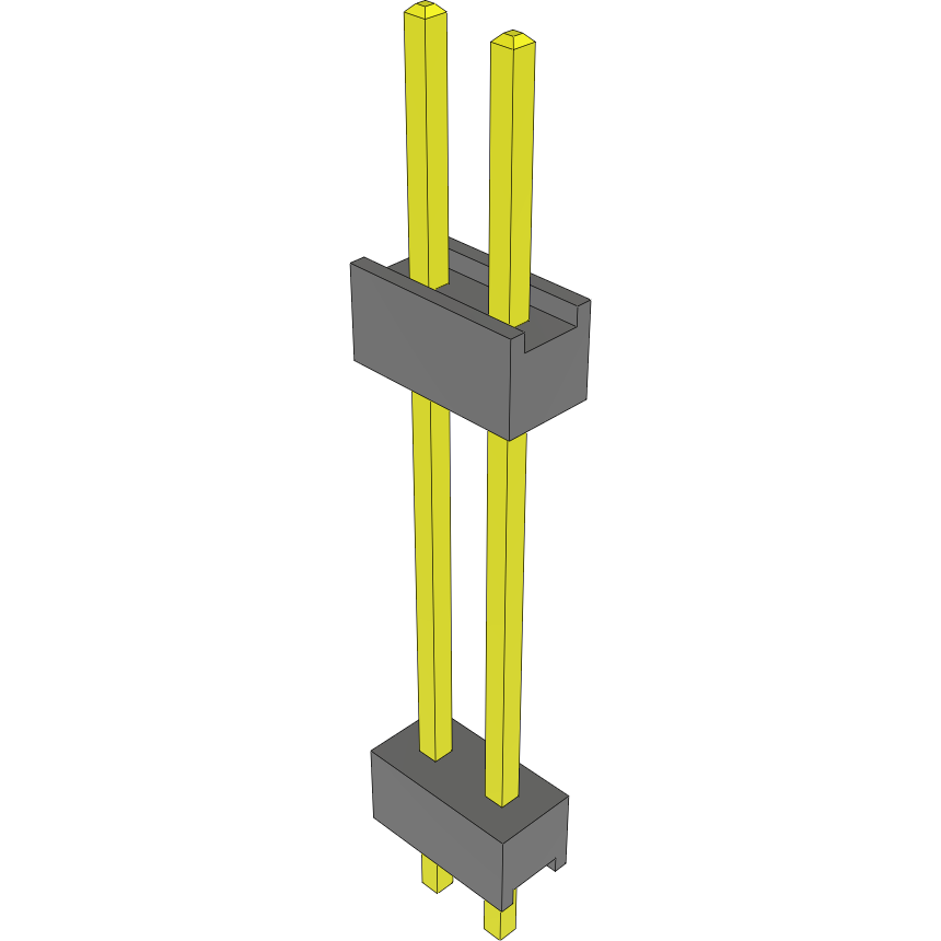 Samtec-DW-02-12-G-S-685 Steckverbinderleisten und Leiterplattenbuchsen Conn Board Stacker HDR 2 POS 2.54mm Solder ST Top Entry Thru-Hole Bulk