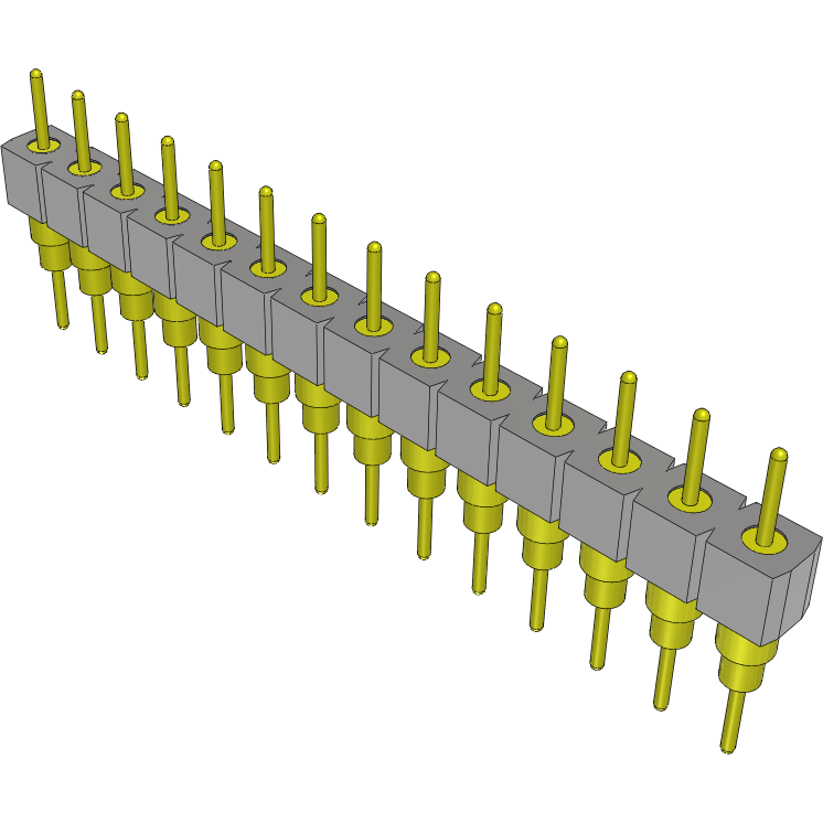 Samtec-BHS-114-G-A Steckverbinderleisten und Leiterplattenbuchsen Conn Unshrouded Header HDR 14 POS 2.54mm Solder ST Top Entry Thru-Hole Tube