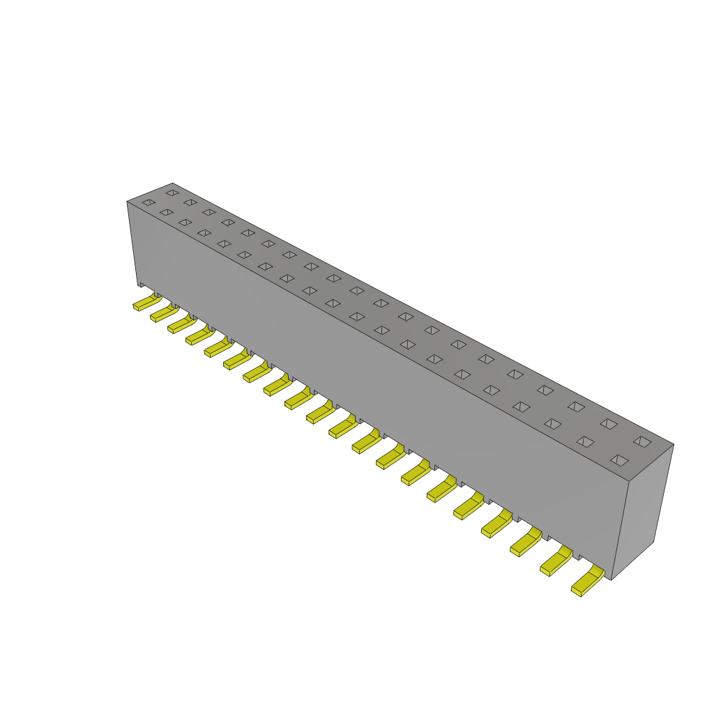 Samtec-SSW-120-22-H-D-VS Cabezales del conector y receptáculos PCB Conn Socket Strip SKT 40 POS 2.54mm Solder ST SMD Tube