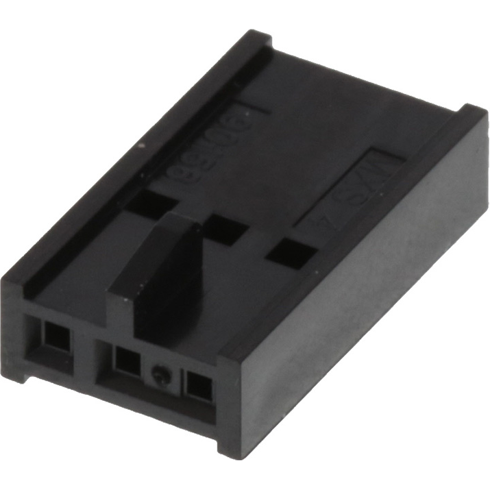 Molex-901560143 Connector Discrete Wire Housing Conn Housing F 3 POS 2.54mm Crimp ST Cable Mount Black C-Grid III™ Bag