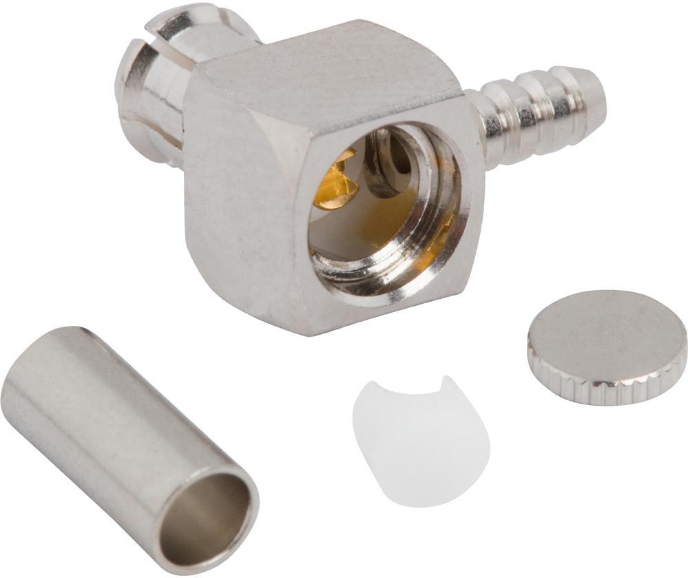 Amphenol RF-919-NM122P-51A RF-Steckverbinder Conn MCX 0Hz to 6GHz 50Ohm Crimp RA Cable Mount PL Gold