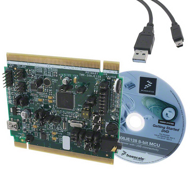 NXP Semiconductors-TWR-S08JE128 嵌入式系统开发板和套件 MC9S08JE Microcontroller Tower System Module