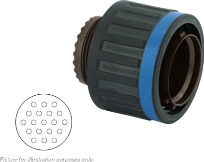 SOURIAU-8D525J19PN Steckverbinder, rund Conn Circular PIN 19 POS Crimp ST Cable Mount 19 Terminal 1 Port