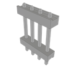 Conn Board Stacker HDR 4 POS 2mm Solder ST Top Entry Thru-Hole Bulk