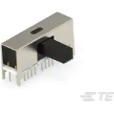 TE Connectivity-MSS6350R04 Interruptor corredizo Switch Slide 6P3T Extended Side Slide 0.3A 125VAC PC Pins Bracket Mount/Through Hole Tray