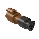 Conn Housing RCP 3 POS Crimp ST Cable Mount Brown