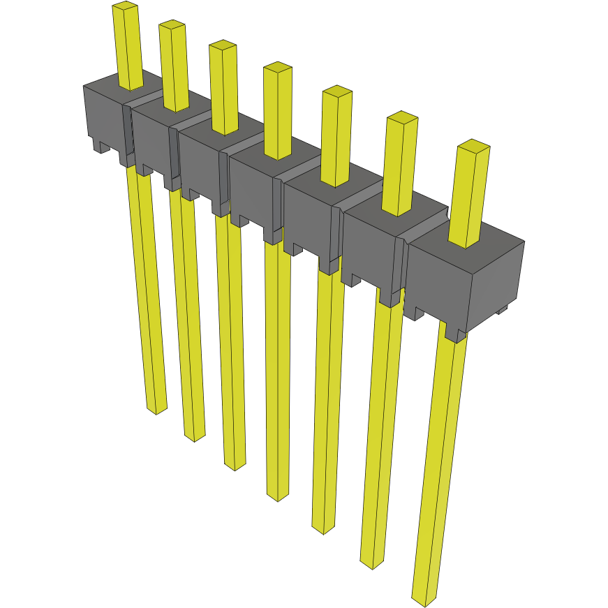 Samtec-HMTSW-107-09-G-S-120 Piastre connettori e prese PCB Conn Unshrouded Header HDR 7 POS 2.54mm Solder ST Top Entry Thru-Hole Bulk