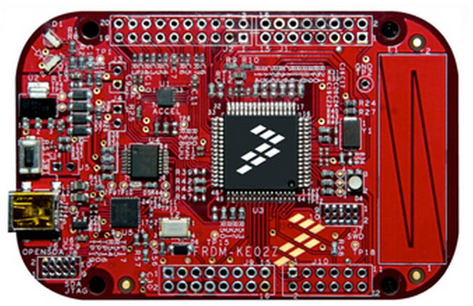 NXP Semiconductors-FRDM-KE02Z Eingebettete Systementwicklungsboards und -kits MKE02Z64VQH2 Microcontroller Development Kit 20MHz CPU 4KB RAM 64KB Flash