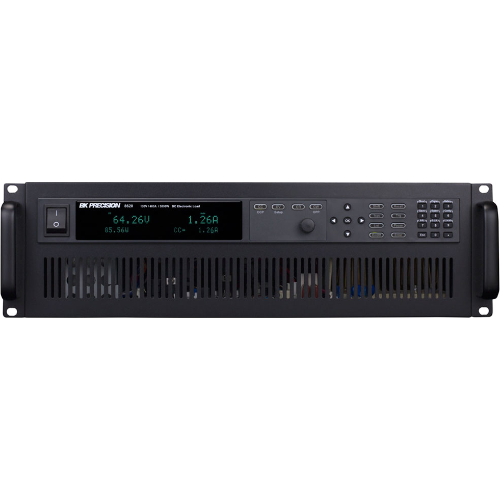 B&K Precision-8620 DC Electronic Loads 120V, 480A, 3000W DC Electronic Load with GPIB