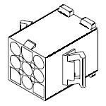 Conn Housing PL 9Power POS 6.7mm Crimp ST Panel Mount Natural Bag