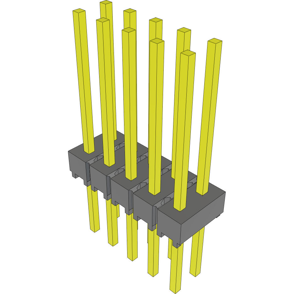 Samtec-MTSW-105-10-G-D-476 Steckverbinderleisten und Leiterplattenbuchsen Conn Unshrouded Header HDR 10 POS 2.54mm Solder ST Top Entry Thru-Hole Bulk
