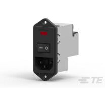 TE Connectivity-PM0S0DS3B Módulos de entrada de energía Power Entry Module EMI Filtered M 3 POS (115VAC/230)VACVAC 3A/Contact Fuse/Switch/Voltage Selector ST 1 Port