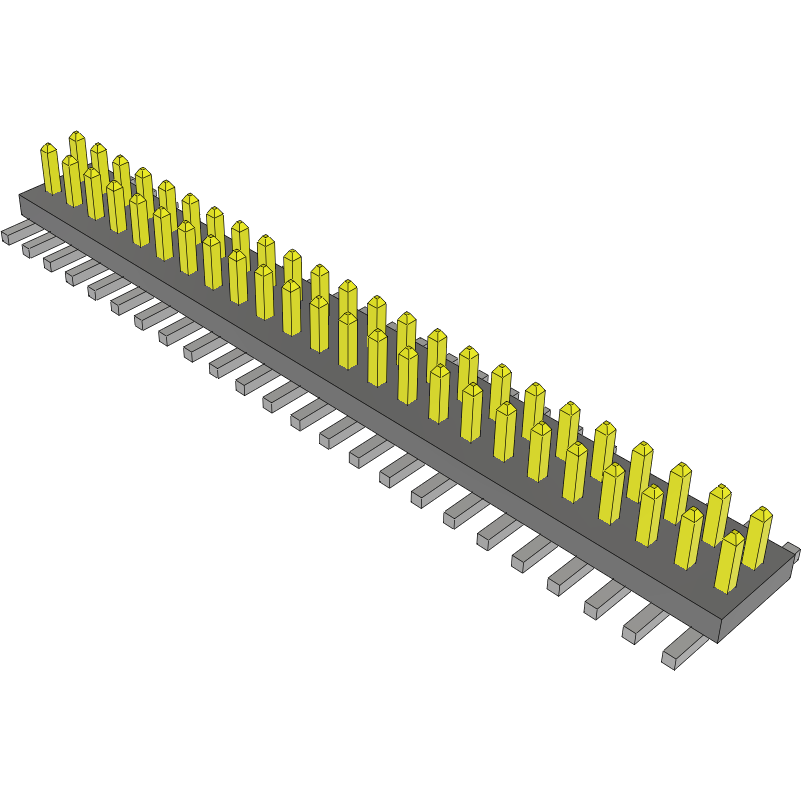 Samtec-FTS-124-02-F-DV Steckverbinderleisten und Leiterplattenbuchsen Conn Unshrouded Header HDR 48 POS 1.27mm Solder ST Top Entry SMD Tube