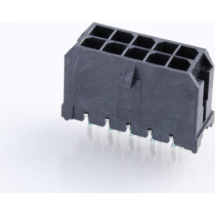 Molex-43045-1013 Connector Headers and PCB Receptacles Conn Wire to Board HDR 10 POS 3mm Solder ST Top Entry Thru-Hole Micro-Fit 3.0 Tray