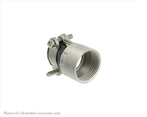 SOURIAU-UT014AC Schrumpfbalgenadapter Cable Clamp With Strain Relief 180° 14 Shell Size Nickel Aluminum Alloy