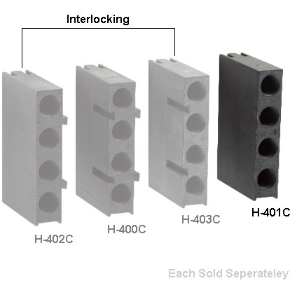 Bivar-H-401C Lighting Accessories LED Holder, Right Angle, 3 mm LED, 4 Level, 0.140in. / 0.340in. / 0.540in. / 0.740in. Center Line, 2 Lead, Molded Nylon, Black