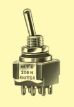 knitter-switch-MTE 206 N-PC Switch Toggle Switch Toggle ON ON DPDT Round Lever PC Pins 6A 250VAC 30VDC PC Mount with Threads