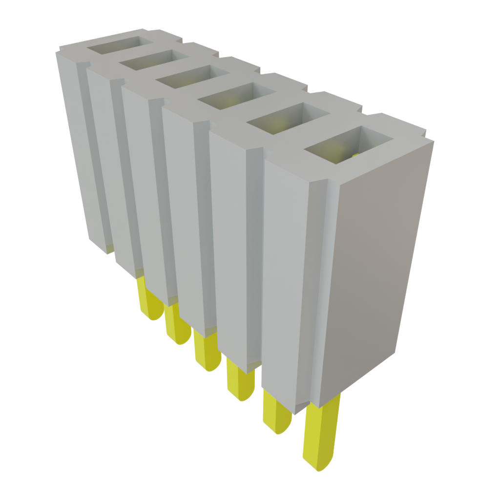 Samtec-SLM-106-01-S-S Connector Headers and PCB Receptacles Conn Socket Strip SKT 6 POS 1.27mm Solder ST Top Entry Thru-Hole Tube