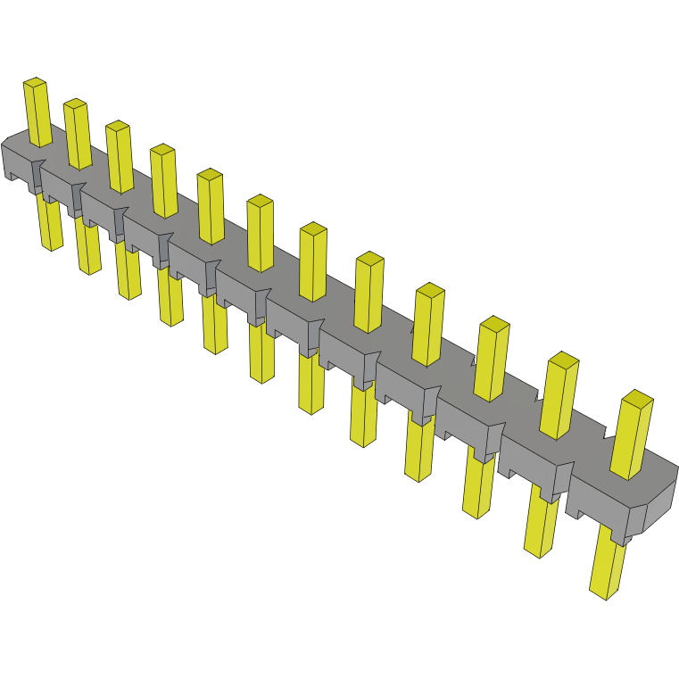 Samtec-TLW-112-06-TM-S Steckverbinderleisten und Leiterplattenbuchsen Conn Unshrouded Header HDR 12 POS 2.54mm Solder ST Top Entry Thru-Hole Bulk