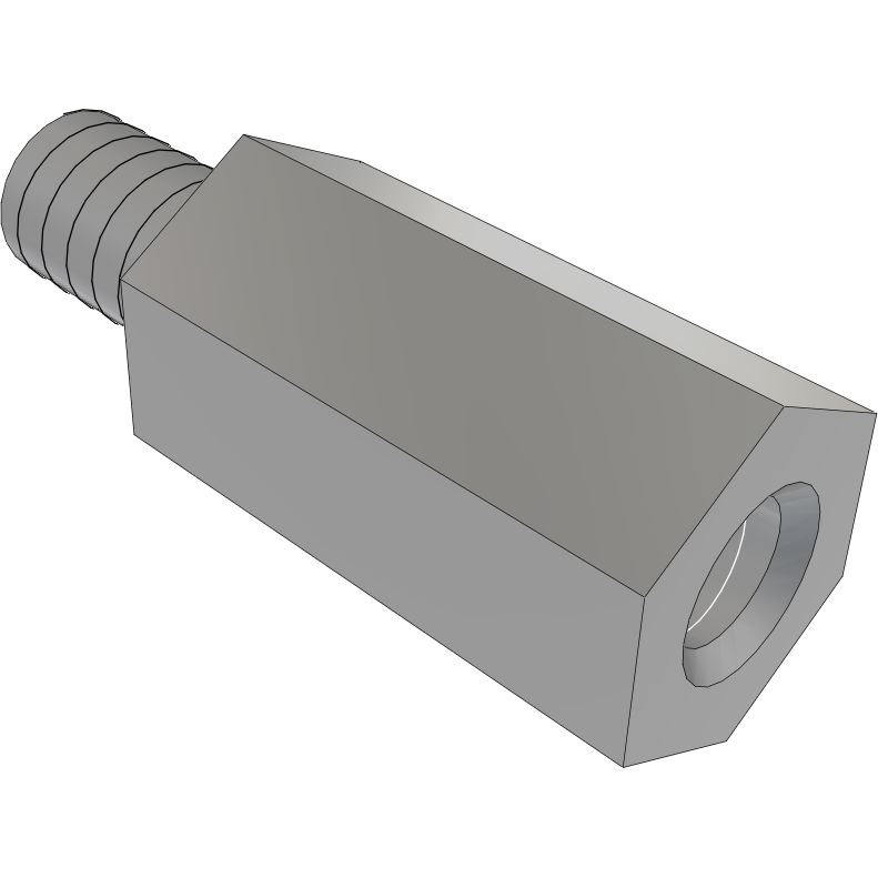 Samtec-SO-0915-03-01-02-N Distances de sécurité Standoff Hex M/F 4-40-THD 4.76mm-A/F 4.76mm-LG Stainless Steel 303