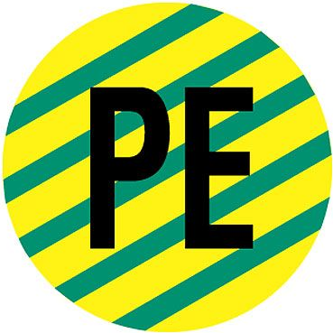 Panduit-PESS-A-PE Etiquetas Labels Card Label Polyester Black/Green/Yellow 171.45x38.1mm