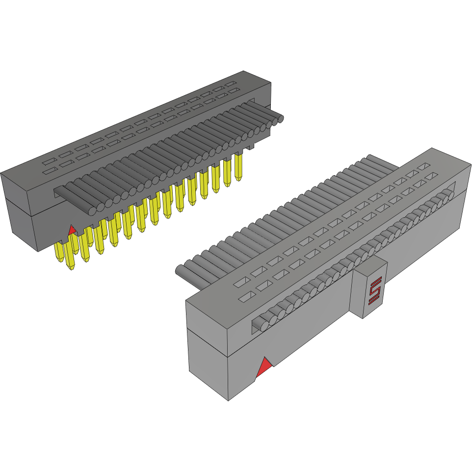 Samtec-FFMD-14-T-07.90-01-N-RW Flachband Kabelbaugruppen Cable Assembly Flat Ribbon 0.2m 30AWG IDC Connector to IDC Connector 28 to 28 POS PL-SKT IDT-IDT