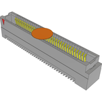Conn Micro High Speed Socket Strip SKT 70 POS 0.8mm Solder ST Top Entry SMD Edge Rate® T/R