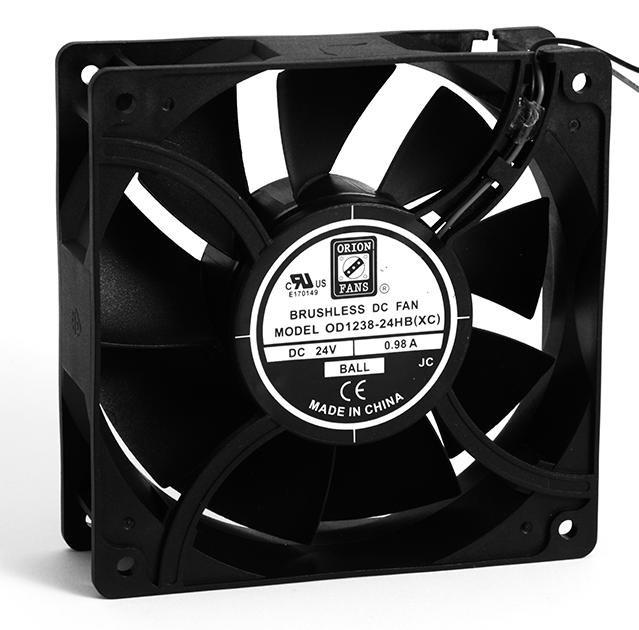 ORION FANS-OD1238-12LBXC Blowers and Fans DC Fan Axial Ball Bearing 12V 10V to 13.8V 130CFM 54.6dB 120 X 120 X 38.5mm High Performance