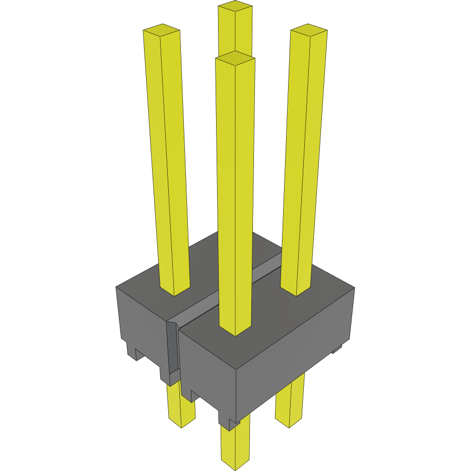 Samtec-HMTSW-102-08-S-D-310 Steckverbinderleisten und Leiterplattenbuchsen Conn Unshrouded Header HDR 4 POS 2.54mm Solder ST Top Entry Thru-Hole Bulk