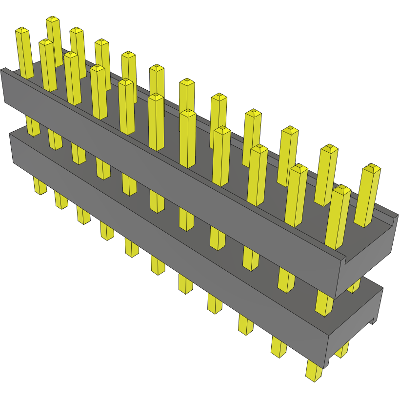 Samtec-DW-11-08-T-D-300 Piastre connettori e prese PCB Conn Board Stacker HDR 22 POS 2.54mm Solder ST Top Entry Thru-Hole Bulk