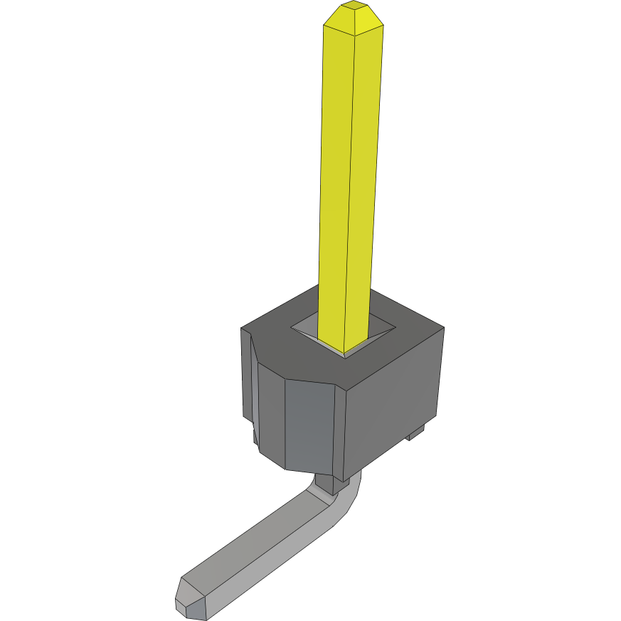 Samtec-HTSW-101-08-F-S-RA Steckverbinderleisten und Leiterplattenbuchsen Conn Unshrouded Header HDR 1 POS Solder RA Side Entry Thru-Hole Bulk