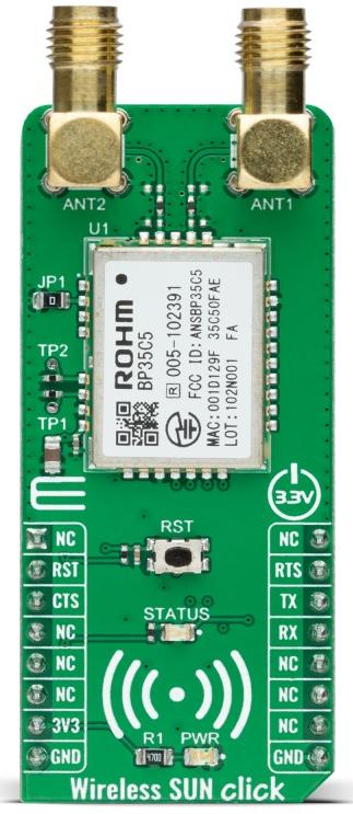 MikroElektronika-MIKROE-5338 RF/Drahtlos-Entwicklungsplatinen und Kits BP35C5 RF Transceiver Click Board