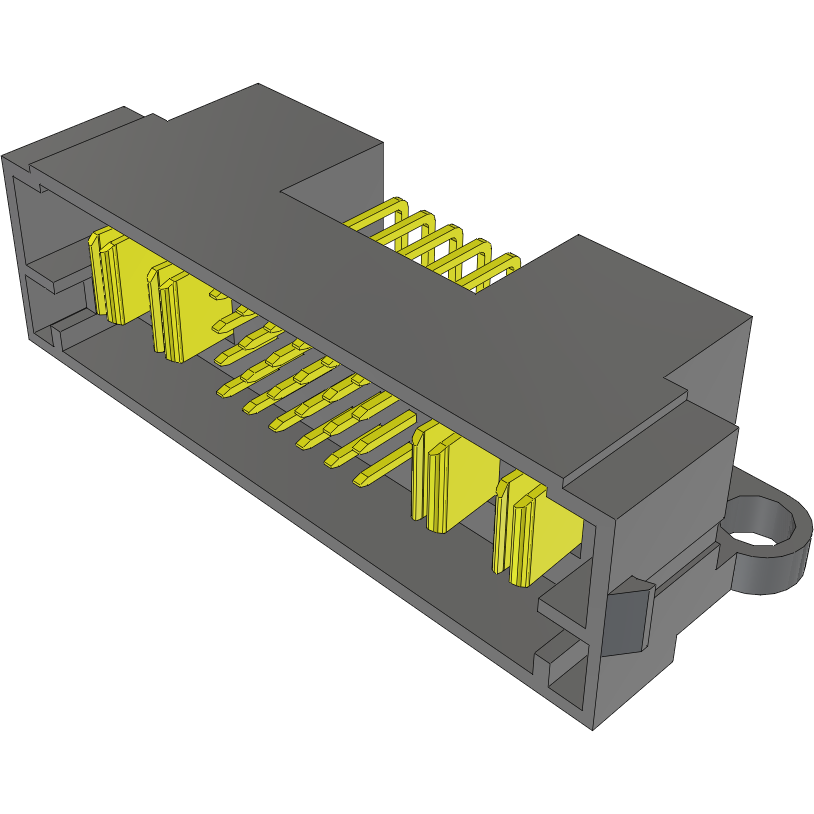 Samtec-MPTC-02-24-02-01-01-T-RA-SD Steckverbinderleisten und Leiterplattenbuchsen Conn Terminal Strip M 4Power/24Signal POS 5mm/2mm Solder RA Side Entry Thru-Hole Tray