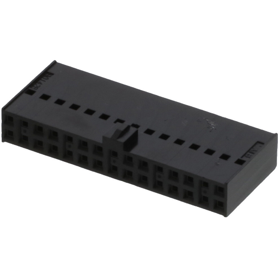 Molex-901420030 Einzeladersteckverbinder, Gehäuse Conn Housing F 30 POS 2.54mm Crimp ST Cable Mount Black C-Grid III™ Bag