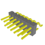 Conn Unshrouded Header HDR 14 POS 2.54mm Solder RA Side Entry SMD Tube