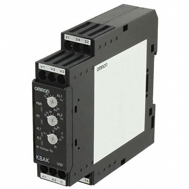 Omron-K8AK-VW3 24VAC/DC Relays Other Electromechanical Relay 24VDC 24VAC 5A SPDT/SPDT(22.5x100x90)mm DIN Rail Voltage Relay