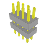 Conn Board Stacker HDR 8 POS 2mm Solder ST Top Entry Thru-Hole Bulk