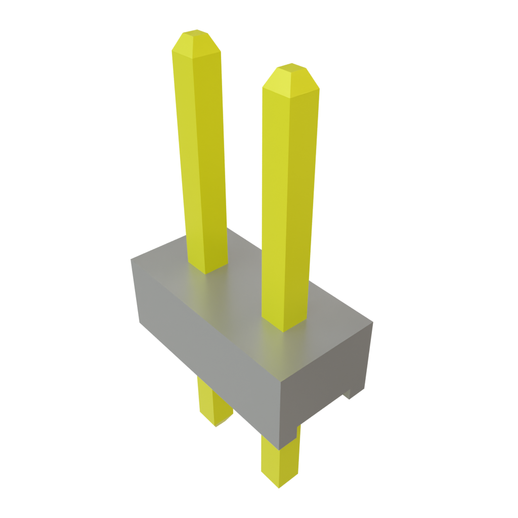 Samtec-TMM-102-03-G-S Steckverbinderleisten und Leiterplattenbuchsen Conn Unshrouded Header HDR 2 POS 2mm Solder ST Top Entry Thru-Hole Bulk