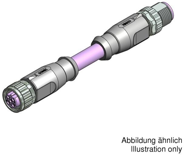 CONEC Elektronische Bauelemente GmbH-43-10940 Cable Assembly Other Connecting Cable M12X1, Cuzn, Nickel, Gold Plated