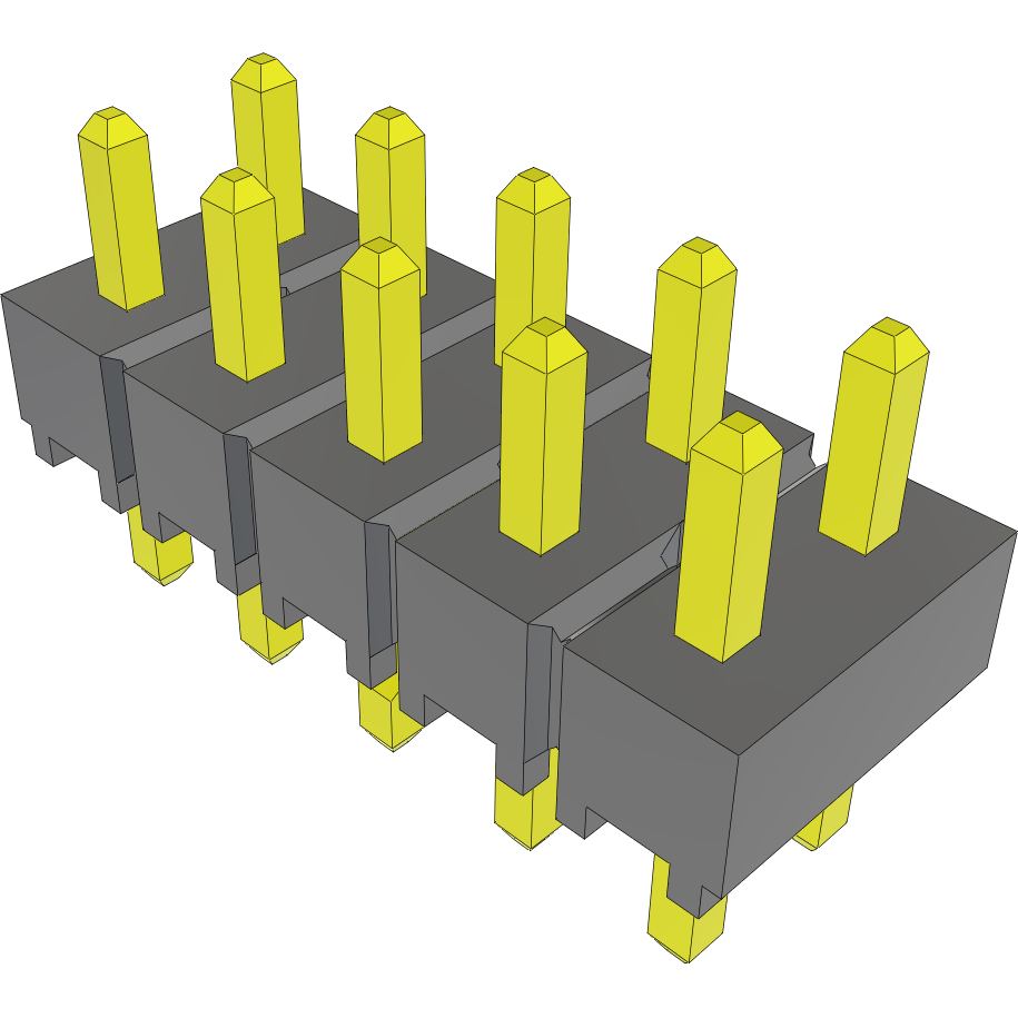 Samtec-TSW-105-06-S-D-LL 连接器插头及 PCB 插座 Conn Unshrouded Header HDR 10 POS 2.54mm Solder ST Top Entry Thru-Hole Bulk