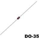 Rectron-1N5236B Zener Diode Zener Single 7.5V 5% 500mW 2-Pin DO-35