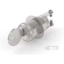TE Connectivity-2SWK132AL101 Switch KeyLock Switch Key Lock OFF ON SPST 90° Flat Key 1A 120VAC Screw Panel Mount