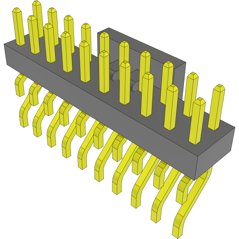 Samtec-MMT-110-01-F-DH-P Cabezales del conector y receptáculos PCB Conn Unshrouded Header HDR 20 POS 2mm Solder RA Side Entry SMD Tube