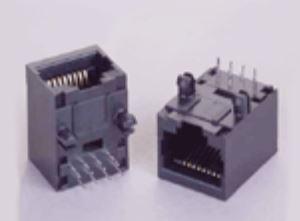 CONEC-33TS3010-88B Telecomunicaciones y teléfono del conector Conn Modular Jack F 8 POS 2.54mm Solder RA Thru-Hole 8 Terminal 1 Port Tray