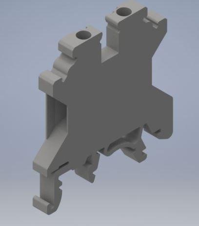 Altech Corporation-CTS2.5U-N/W Steckverbinder, Klemmenblöcke Conn Terminal Block 2 POS Screw DIN Rail 25A