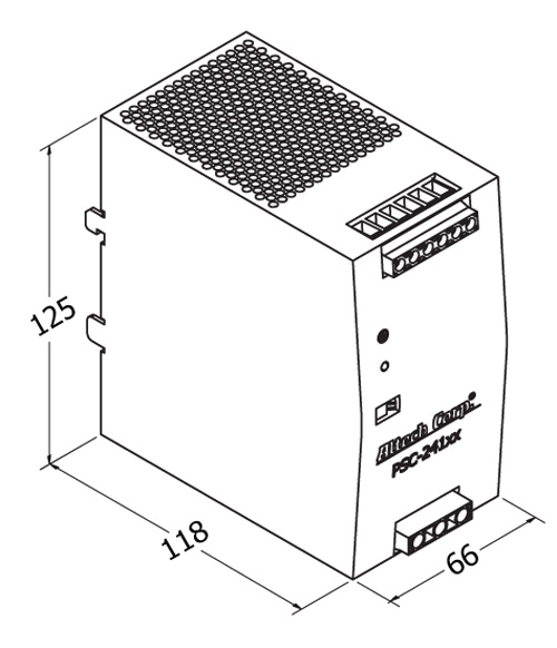 Altech Corporation-PSC-24124 Alimentazione da CA a CC AC/DC Power Supply Single-OUT 24V 10A 240W 9-Pin